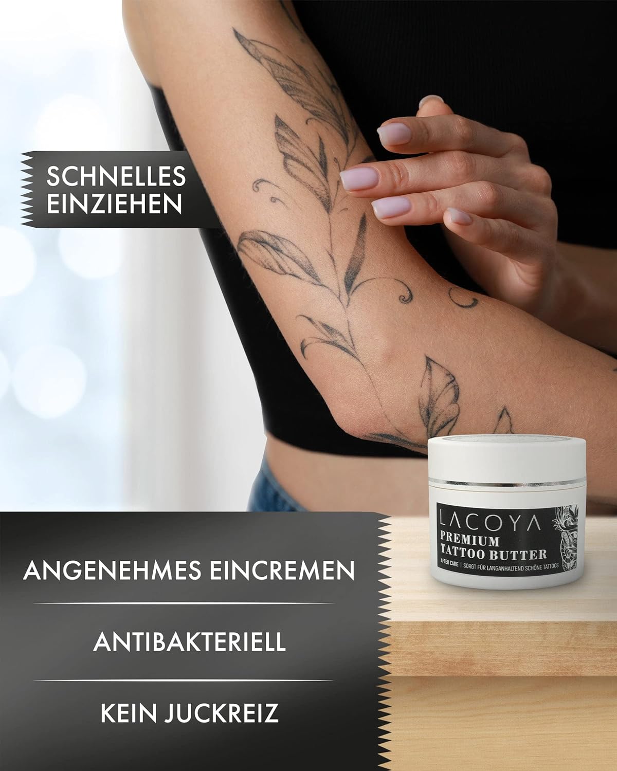 LACOYA® - Premium Tattoo Butter für frisch tätowierte Haut 250 ML - Lacoya