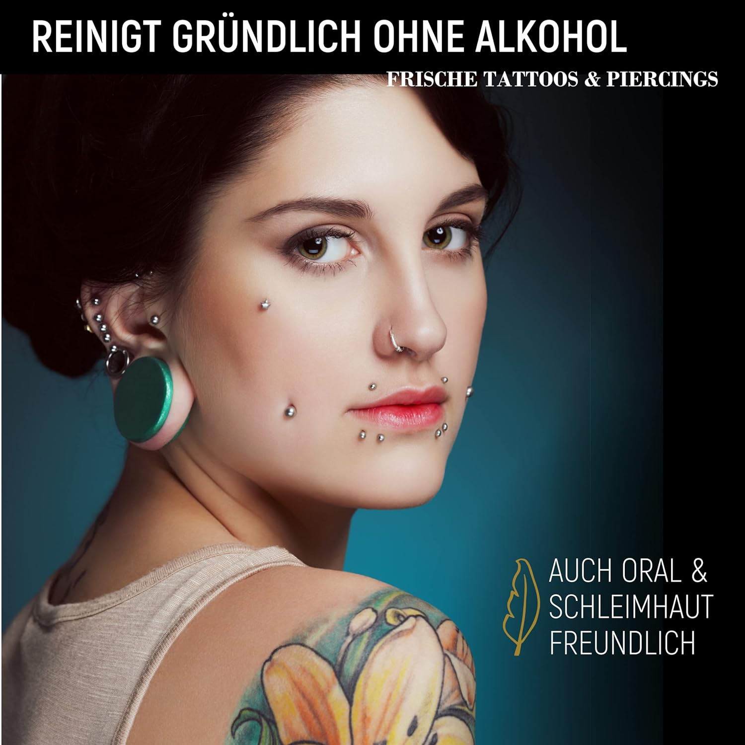 LACOYA® - Piercing & Tattoo Pflege-Spray (ohne Alkohol) 75 ML - Lacoya