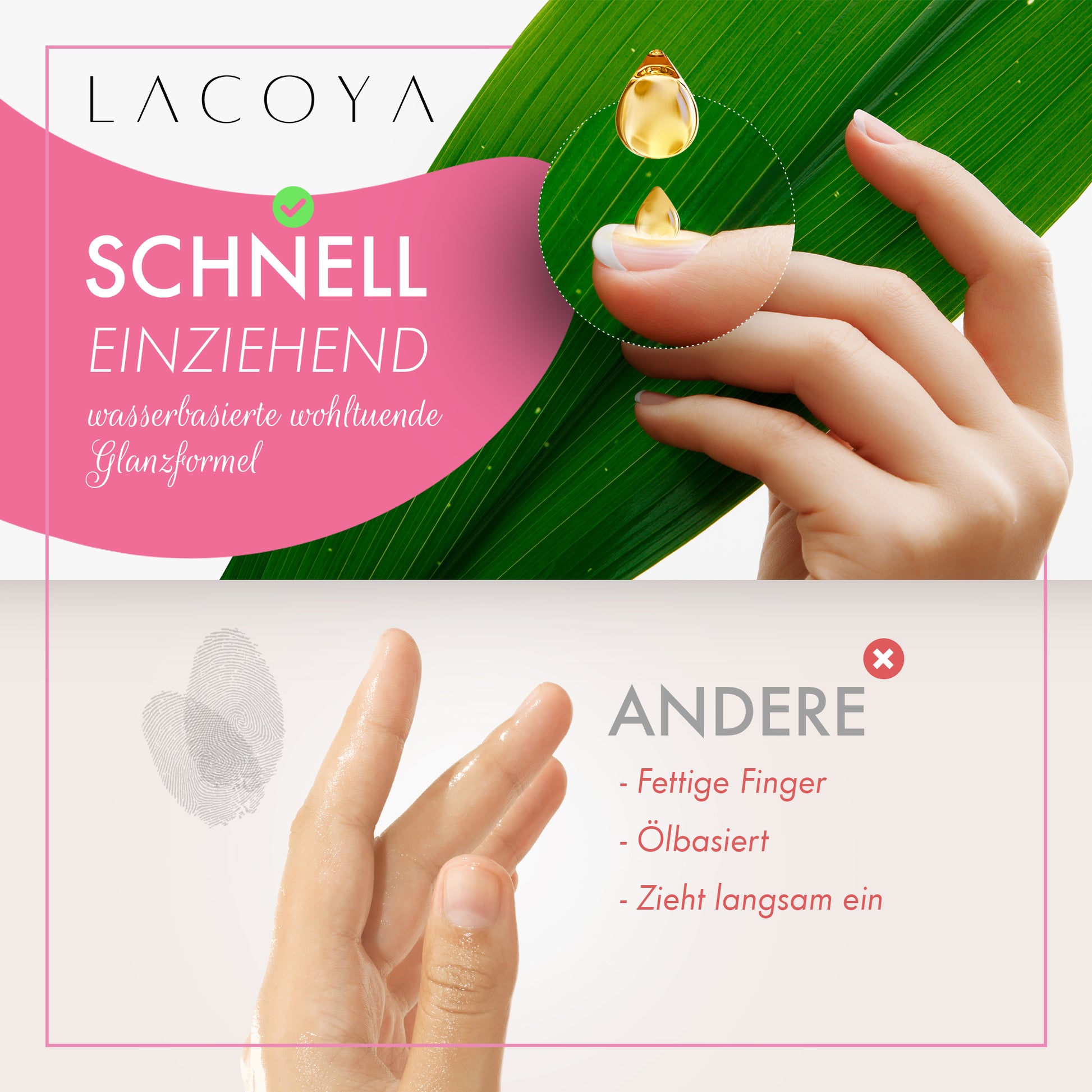 Lacoya Nagelöl für Finger-, Fußnägel & Nagelhaut - Lacoya
